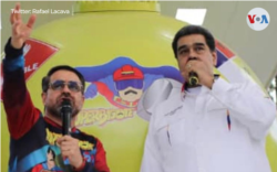 El gobernador de Carabobo, el chavista Rafael Lacava, aparece en la fotografía junto al presidente de Venezuela, Nicolás Maduro. Fotografía tomada de la cuenta de Twitter del gobernador de Carabobo.