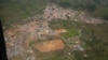 Una imagen aérea de la población de El Plateado, el 13 de octubre de 2024. [Foto: Cortesía: Ejército de Colombia].
