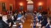 Imagen de la reunión de la vicepresidente y canciller, Marta Lucía Ramírez, con la Comisión Interamericana de Derechos Humanos (CIDH), en el Palacio de San Carlos, el lunes 7 de junio. [Foto: Cortesía Vicepresidencia Colombia]
