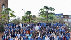Promoción de Médicos de la Escuela de Medicina y Ciencias de la Salud de la Universidad del Rosario que se graduó anticipadamente. Foto: [Cortesía: Andrea Castro]