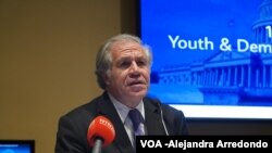 El Secretario General de la Organización de los Estados Americanos, Luis Almagro, durante una conferencia en Washington D.C.