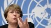 U.N. High Commissioner for Human Rights Michelle Bachelet attends a news conference at the United Nations in Geneva, Switzerland, Dec. 5, 2018. 
