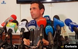 Henrique Capriles, líder de oposición venezolano partido Primero Justicia y gobernador del Estado Miranda.