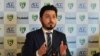 FILE - Then-secretary general of the Afghanistan Football Federation (AFF) Sayed Aghazada speaks during a press conference in Kabul, Afghanistan, Dec. 1, 2018.