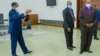 Le président du Sénat de la RDC, Alexis Thambwe Mwamba (à g.), au Palais du peuple, Kinshasa, RDC, 23 novembre 2020. (Twitter/Sénat RDC)