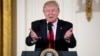 President Donald Trump speaks at a women's empowerment panel in the East Room of the White House in Washington, March 29, 2017.