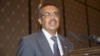 FILE - Former Ethiopian health minister, Tedros Adhanom Ghebreyesus, seen here speaking in Geneva, Switzerland, May 24, 2016, if elected, would be the first African to lead the World Health Organization.