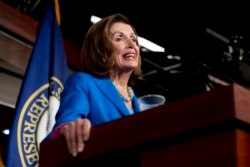 La presidenta de la Cámara de Representantes, Nancy Pelosi, de California. habla durante su conferencia de prensa semanal en Capitol Hill, el 30 de septiembre de 2021.