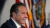 El gobernador de Nueva York Andrew Cuomo durante una conferencia de prensa. 