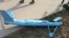 The wreckage of a crashed drone found on Baengnyeong island near the disputed waters of the Yellow Sea, March 31, 2014.
