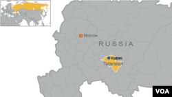 Peta Kota Kazan, Rusia.