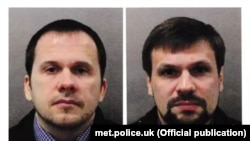 The two suspects charged in the Salisbury attack -- Colonel Anatoily Chepiga (aka Ruslan Boshirov) and Dr. Alexander Mishkin (Alexander Petrov).