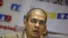 Archivo_El politólogo y hoy opositor venezolano Nicmer Evans en una foto de 2015 cuando era miembro del partido Marea Socialista, en una conferencia de prensa en Caracas.