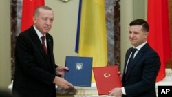 Президенти України та Туреччини Володимир Зеленський та Реджеп Таїп Ердоган у Києві, 3 лютого 2020 року