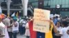Esta protestas ocurrió un día después de que la oficialista Asamblea Nacional Constituyente (ANC) allanara la inmunidad parlamentaria al opositor Juan Pablo Guanipa, el 24 de octubre de 2020. [Foto: Álvaro Algarra - VOA]