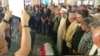 Iranian cleric Ahmad Montazeri, an outspoken critic of Iran’s Islamist establishment, leads prayers at the funeral of dissident Abbas Amir-Entezam at the Behesht-e Zahra cemetery near Tehran, July 13, 2018 (Social media photo)