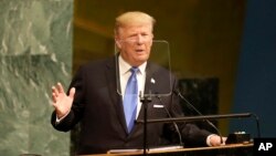 El presidente de EE.UU., Donald Trump, habló por primera vez ante la Asamblea General de las Naciones Unidas, el martes, 19 de septiembre, de 2017.