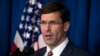 El secretario de Defensa Mark Esper durante su intervención en la residencia de Donald Trump en Mar-a-Lago, Florida, el 29 de diciembre de 2019 (Foto: AP/Evan Lucci)