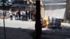 Anti-government protesters angered by Iran’s worsening economy set fire to garbage cans in Tehran’s Laleh Zar district, June 26, 2018.