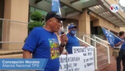TPS protesta frente a sede Partido Demócrata