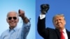 Une combinaison d'images créée le 30 octobre 2020 montre le président élu Joe Biden à Coconut Creek, en Floride, le 29 octobre 2020; et le président Donald Trump à un rassemblement électoral à Green Bay, dans le Wisconsin, le 30 octobre 2020. (AFP/ JIM WATSON & MANDEL NGAN)