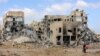 Một khu vực ở phía bắc Dải Gaza bị tàn phá trong các cuộc tấn công của Israel.