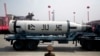 In this April 15, 2017 photo, a submarine missile is paraded across Kim Il Sung Square during a military parade, in Pyongyang, North Korea to celebrate the 105th birth anniversary of Kim Il Sung, the country's late founder.