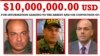 Esta imagen proporcionada por el Departamento de Justicia de Estados Unidos muestra un póster que anuncia una recompensa por información que conduzca al arresto de Cliver Alcalá Cordones que fue publicado el 26 de marzo de 2020, como parte de un caso federal en su contra. 