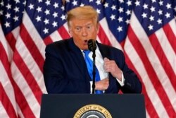 El presidente Donald Trump habla en la Casa Blanca, el miércoles 4 de noviembre de 2020. [Foto: AP]