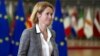 European Union foreign policy chief Kaja Kallas arrives for a meeting of EU foreign ministers at the European Council building in Brussels, Dec. 16, 2024. 