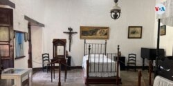 En el museo Rubeén Darìo, en León, Nicaragua, ha disminuido la cantidad de visitantes tras la pandemia. Foto Houston Castillo, VOA.
