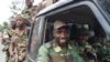 M23 spokesperson Lt. Col. Vianney Kazarama entering Goma, Democratic Republic of Congo, November 20, 2012. (A. Malivika/VOA) 