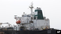 El petrolero iraní Fortune, anclado en el muelle de la refinería El Palito, cerca de Puerto Cabello, Venezuela, el 25 de mayo de 2020.