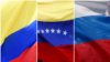 Banderas de Colombia, Venezuela y Rusia. 