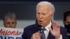 El presidente estadounidense Joe Biden pronuncia un discurso durante una reunión de líderes sindicales nacionales en la sede de la AFL-CIO, en Washington, Estados Unidos, el 10 de julio de 2024.