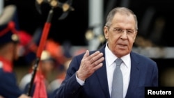 El canciller ruso Sergéi Lavrov durante una visita a Brasil el 17 de abril de 2023.