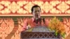 រូបឯកសារ៖ លោក​ នាយក​រដ្ឋមន្ត្រី ហ៊ុន សែន​ ថ្លែង​ទៅកាន់​មហាជន​ ក្នុង​កម្មវិធី​អបអរសាទរ​ការដាក់ប្រសាទ​សំបូរ​ព្រៃគុក​ ក្នុង​បញ្ជីរបេតិកភណ្ឌពិភពលោក​, នៅរាជធានីភ្នំពេញ​, នៅថ្ងៃទី​១៧​ ខែកក្កដា ឆ្នាំ​២០១៧។ (អូន​ ឆេងប៉រ/​ VOA)