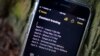 Un teléfono inteligente perteneciente a Drew Grande de Cranston, Rhode Island, muestra notas que hizo para el rastreo de contactos COVID-19. Abril 15 de 2020.