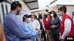 La ministra de Asuntos Exteriores de España, Arancha González Laya, llegó a Cúcuta para conocer de la situación de los refugiados venezolanos. Le acompañó la canciller colombiana Claudia Blum.