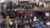 Kosovo, Gracanica, protest of unemployed health workers