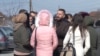 Kosovo, Gracanica, protest of unemployed health workers