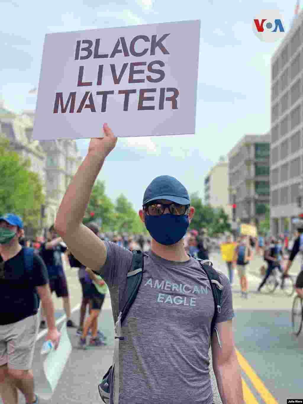 Las vidas negras importan, la frase que es pr&#225;cticamente el mantra de las protestas que se han extendido por todo Estados Unidos y varios pa&#237;ses alrededor del mundo, contra el abuso policial y la injusticia racial. S&#225;bado 6 de junio de 2020.