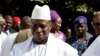 Gambia's Vice President Isatou Njie-Saidy welcomes Nigeria's President Muhammadu Buhari with Gambia's President Yahya Jammeh in Banjul, Gambia, Jan. 13, 2017. 