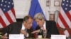 Secretary of State John Kerry talks with Russian Foreign Minister Sergei Lavrov at the State Department in Washington, Aug. 9, 2013. 