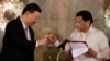 China's President Xi Jinping and Philippine President Rodrigo Duterte toast during a State Banquet at the Malacanang presidential palace in Manila, Philippines, Nov. 20, 2018.