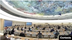 Vista del Consejo de Derechos Humanos de la Naciones Unidas, en Ginebra, Suiza. Archivo.