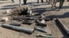 Shell casings lie at the site of a U.S. airstrike in al-Qaim, Iraq, on Feb. 3, 2024.