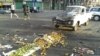 FILE - Damages after a suicide bomb attack are seen in Sweida, Syria, July 25, 2018. (Sana/Handout via Reuters)