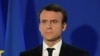 Le président français Emmannuel Macron donne son discours de victoire à Paris, France, le 7 mai 2017.