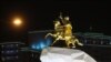 TURKMENISTAN - ASHGABAT, FEBRUARY 14, 2017: A monument to Turkmenistan's President Gurbanguly Berdimuhamedov. 